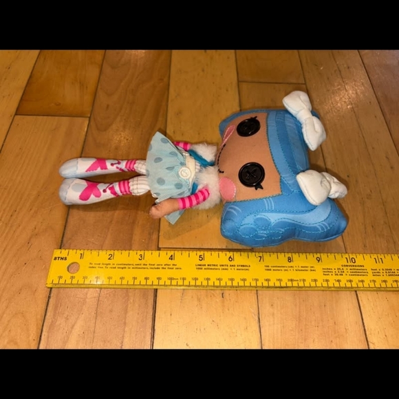 LalaLoopsy Doll Plush Pink And Blue Stuffed Animal Button Eyes - Picture 3 of 5